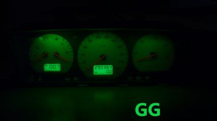 VW Passat B4 - podświetlenie licznika GG (zielone)