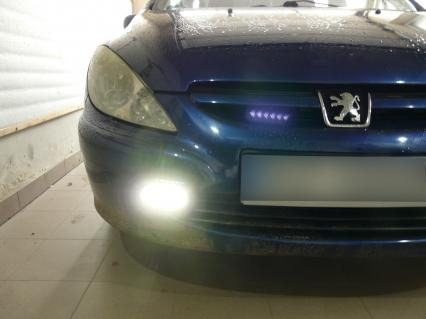 Peugeot 307 - montaż świateł do jazdy dziennej