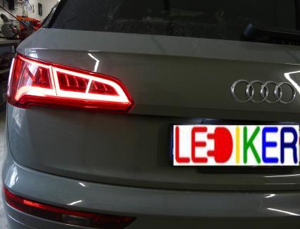 Audi Q5 2 II 2017-20 modyfikacja konwersja przeróbka świateł tylnych z US na EU