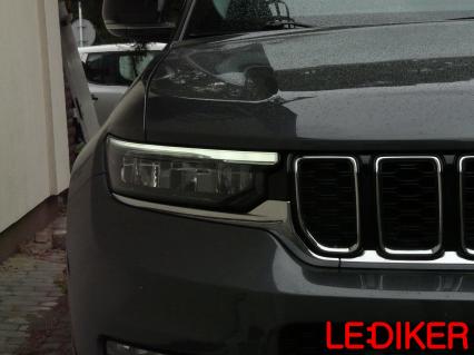 Jeep Grand Cherokee WL - przeróbka lamp przód pozycyjne pomarańczowe USA na białe EU