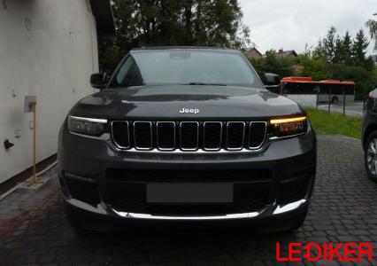 Jeep Grand Cherokee WL - przeróbka lamp przód pozycyjne pomarańczowe USA na białe EU