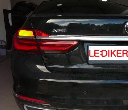 BMW 7 G11/G12 (2015-2018) konwersja tylnych lamp USA -> EU