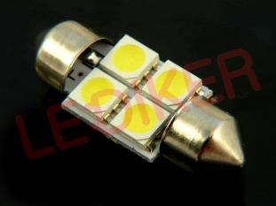 Żarówka LED C5W C10W 12V 31mm 4x5050 SMD Biały Zimny 4512