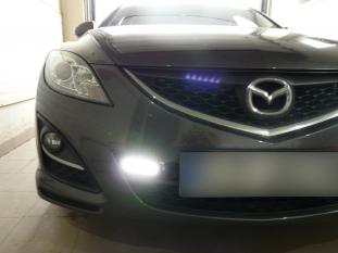 Mazda 6  Montaż świateł do jazdy dziennej 