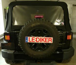 Jeep Wrangler  modyfikacja oświetlenia przód USA > EU