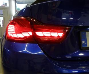 BMW M4 CS  modyfikacja lamp tył  USA > EU