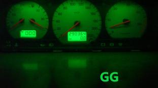 VW Passat B4  podświetlenie licznika GG (zielone)