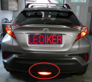 Toyota CHR (USA)  tylne światło przeciwmgłowe