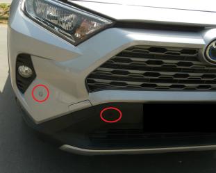 Toyota Rav4 (2020)  montaż czujników parkowania przód
